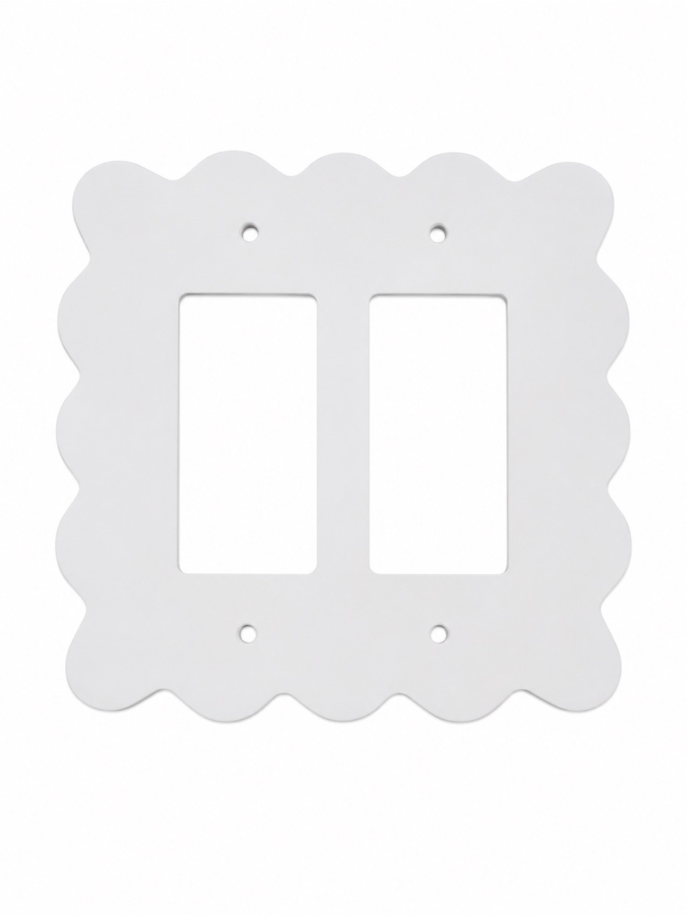 Anthropologie Wiggle Scalloped Double Rocker light switch Plate NIB